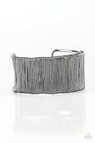 GUN METAL WIRE WRAP AIRY FRAME CUFF BRACELET