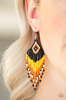 Wind Blown Wanderer Yellow Earrings